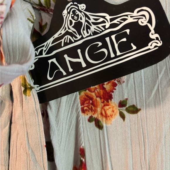 Angie Floral Wrap Flowy Pants with Tie - Picture 4 of 5
